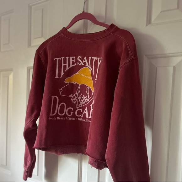 Salty dog crop raw edge sweatshirt size small - Picture 5 of 6
